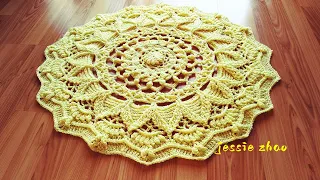 crochet home rug #111  70cm medium size super easy