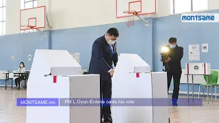 PM L.Oyun-Erdene casts his vote