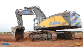 Collins new VOLVO EC950 excavator loading A60H trucks.