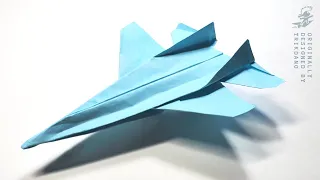EASY PAPER AIRPLANE - How to make a Paper jet that FLIES FAR - 100+ Feet | F-55 Strike Force