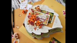 #ScrapMania_tm Обзор школьного  мини-альбома в форме листа