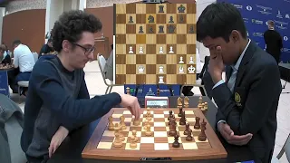 Fabiano Caruana (2815) vs Praggnanandhaa Rameshbabu (2665) - FIDE World Blitz 2023