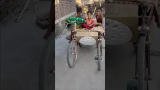 #short moj kar di || electric bike Audi || home made car for kids ❤️