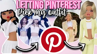 LETTING PINTEREST PICK OUT MY OUTFIT IN DRESS TO IMPRESS | Roblox Dress To Impress Part 4