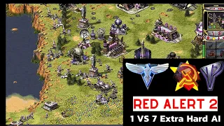 Red Alert 2 Yuri's Revenge I 1 Iraq vs 7 Brutal AI