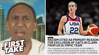 FIRST TAKE | "It's Racist!" - Stephen A. on was It a mistake to Leave Clark Off U.S. national team
