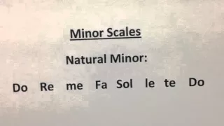 Natural Minor Scale Using Solfege