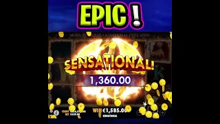 DRAGON KINGDOM €625 MAX BET BONUS 🤑 EPIC BIG WINS OMG‼️ #shorts