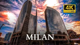 Milan city in 4k ultra hd 60fps by drone