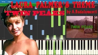 TWIN PEAKS -  LAURA PALMER'S THEME (Piano tutorial,Synthesia) by A.Badalamenti