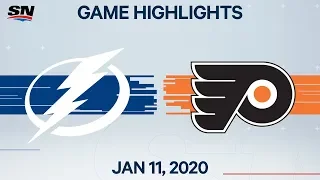 NHL Highlights | Lightning vs Flyers - Jan. 11, 2020