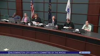 Bloomington City Council Committee Of The Whole, March 30, 2022