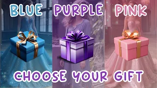 Choose your gift 🎁 3 gift box challenge 💙💜💗 Blue, Purple, Pink, Good and Bad 🎁