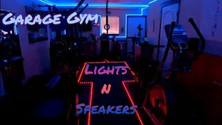 Garage Gym Lights (GOVEE) N Speaker (JBL FLIP 4) setup