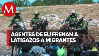 Patrulla fronteriza de EU detienen a migrantes con latigazos