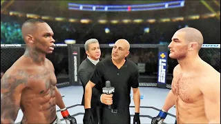 Israel Adesanya vs Sean Strickland Full Fight - UFC 4 Simulation