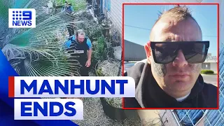 Armed fugitive shot dead after Victoria's biggest manhunt in eight years | 9 News Australia