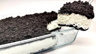 Oreo dessert in 5 minutes! Only 3 ingredients! No baking and no gelatin!