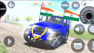 Dollar Song Sidhu Moosewala Real Indian New Model blue Thar Offroad Village Driving Gameplay Video