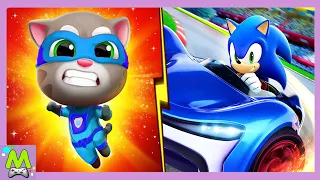 Говорящий Том Погоня Героев vs Sonic Racing.Супергерой против Супергонщика.Какая Игра Круче