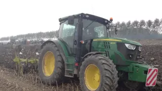 Gara aratura Stagno Lombardo 2015 John Deere 6105r + trivomere Piccioni