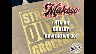 Makeso Crafts: Applying HTV to a Burlap Bag Demo
