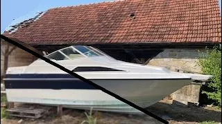 SeaRay 21 midcabin, inboard to outboard conversion, paintjob PART 1