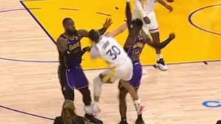 LBJ CANT BELIEVE STEPH CURRY FLOP! "HE BE FALLIN ON EVERY SHOT! "