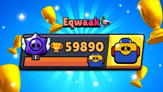 BRAWL STARS - EQWAAK EN ROUTE POUR LES 60 000🏆 !! NOUVEAU RECORD DU MONDE