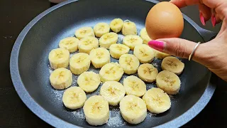 Der berühmte Bananenkuchen mit 1 Ei in der Pfanne! 🥚🍌 Schnell und lecker #92