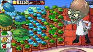 Plants vs Zombies - Last stand Roof Winter Melons & Melons Vs All Zombies - 1080p/60fps High Quality