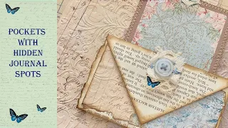 Book page Pockets with hidden journal spots - Super EASY TUTORIAL for BEGINNERS