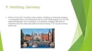 Top 10 Greenest cities