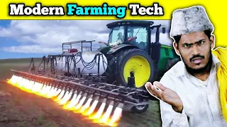 Villagers React To Amazing High-Level Modern Farming Machines - New Agricultural Tools Tribal People
