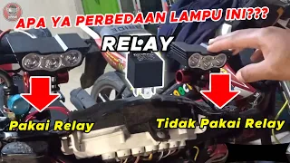 PERBEDAAN LAMPU TEMBAK MENGGUNAKAN RELAY DAN TIDAK MENGGUNAKAN RELLAY - TERANG AN YANG MANA YAAA...?