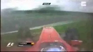 F1 2010 Belgium - Crash On board with Fernando Alonso