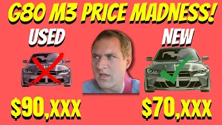 Are New G80 M3's Cheaper than Used Ones? Doug Demuro Claims New M3 Price Mark-up is LOW!