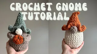 CROCHET GNOME TUTORIAL | FALL GNOME WITH PUMPKIN CROCHET PATTERN | FOLLOW ALONG STEP BY STEP