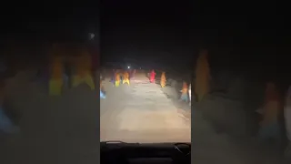 Lots of people tried to Stop Car in Night | Horror Scary Video Clip #shorts