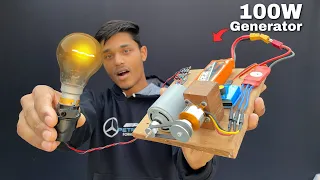 DC motor से बनाओ घर की बिजली | How To Make 220V Generator | ishu experiments | summer experiment