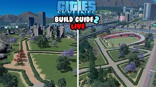 Waterfront Stadium & Castle Park In Cities Skylines! | Orchid Bay Livestream