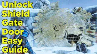 How to Unlock Tyr's Statue Shield Gate Door Puzzle in Lake Of Nine Midgard God Of War Ragnarok Guide