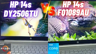 HP 14s DY2506TU vs HP 14s FQ1089AU 🔥🔥 Best laptop Under 45000 ✅✅ i3 11th gen vs Ryzen 3 5300U