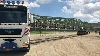 Loading And Transporting A Huge Metal Conveyor Bridge 50 Meters Length - Fasoulas Heavy Transports
