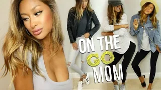 MOM STYLE - Trendy ON THE GO | Hair, Makeup, & 5 Outfit Ideas