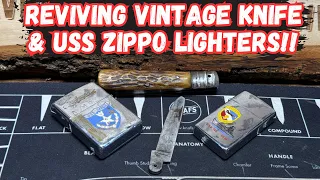 Reviving a Vintage Knife & USS Zippo Lighters!