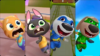 Talking Tom Time Rush Vs Hero Dash : Talking Ginger Vs Talking Becca Vs Super Hank Vs Ben Gameplay