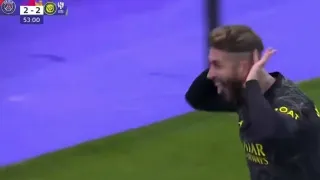 SERGIO RAMOS GOAL AL NASSR VS PSG 3-2