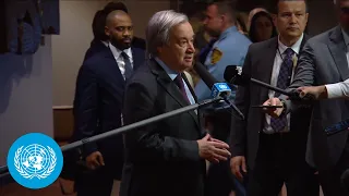 UN Chief on the situation in Sudan - Security Council Media Stakeout (31 May 2023)