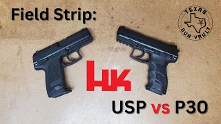 The small difference between the disassembly & field strip of the Hk USP and Hk P30 pistols